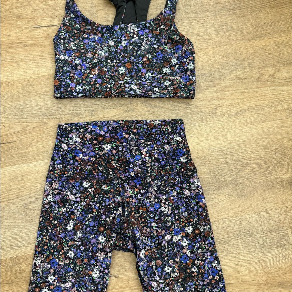 Lululemon Athletica Floral Patterned Activewear sz 4